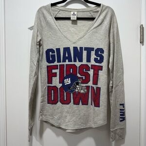 Victorias Secret PINK New York Giants Long Sleeve Shirt